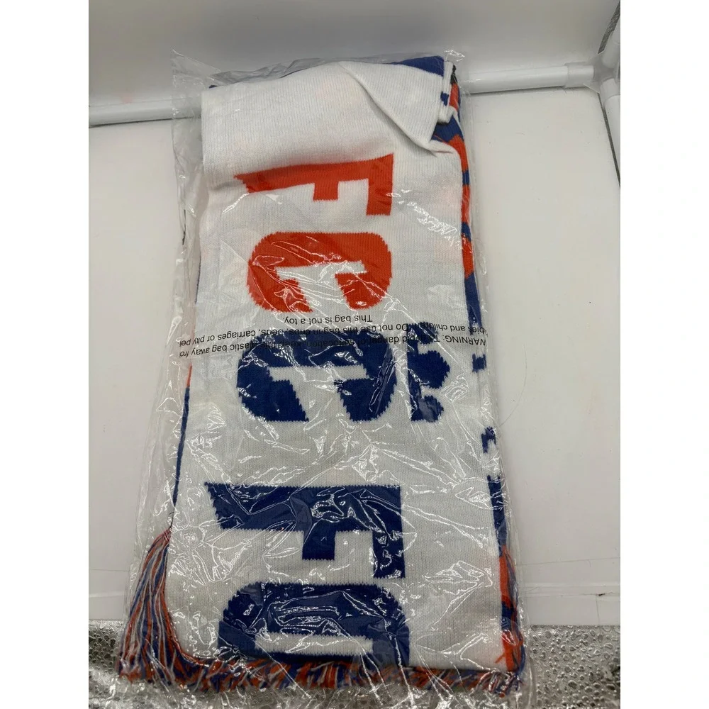 Official FC Cincinnati MLS Soccer Scarf - Orange/Blue/White Knit Fan Gear
